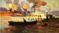 Thomas Pollock Anschutz - Steamboat on the Ohio